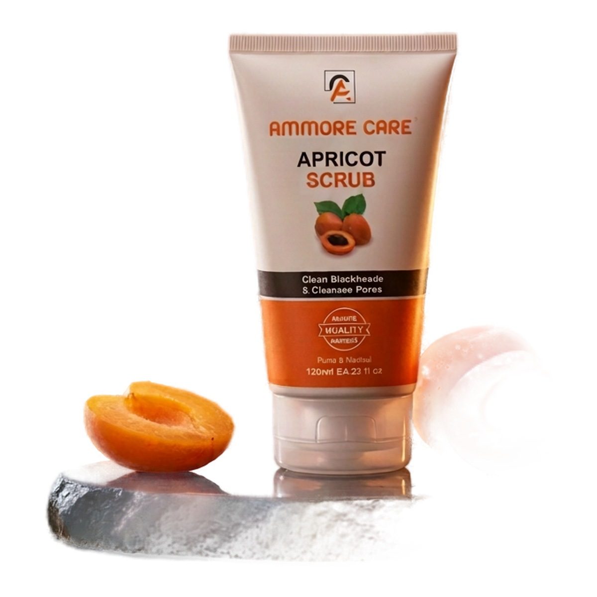 Apricot Scrub by Ammore Care — Gentle exfoliation with natural apricot kernels. Scrubs & Masks in Pakistan (120 ml).