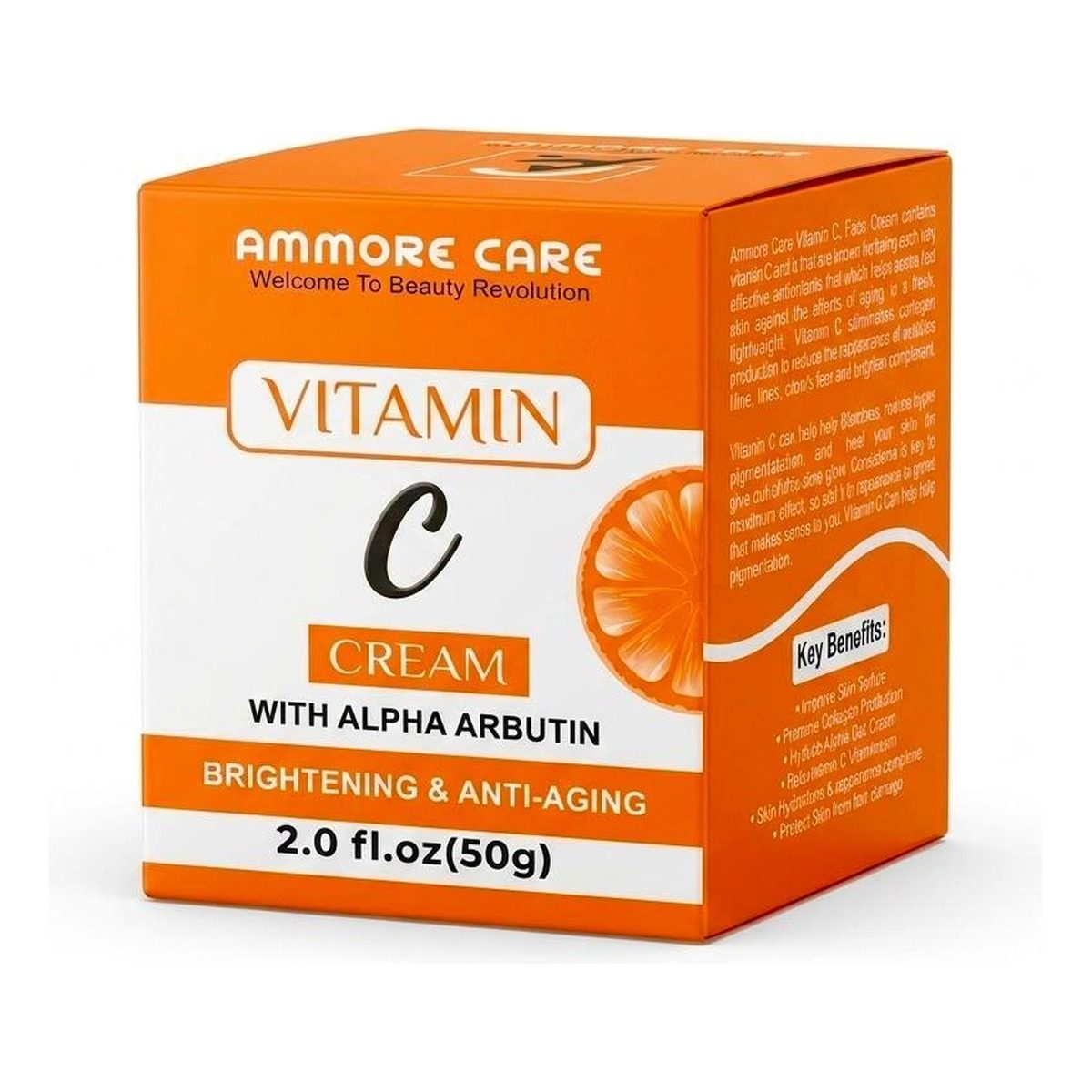 Vitamin C Cream by Ammore Care — Brightening day & night cream. Creams & Lotions in Pakistan (50 ml).